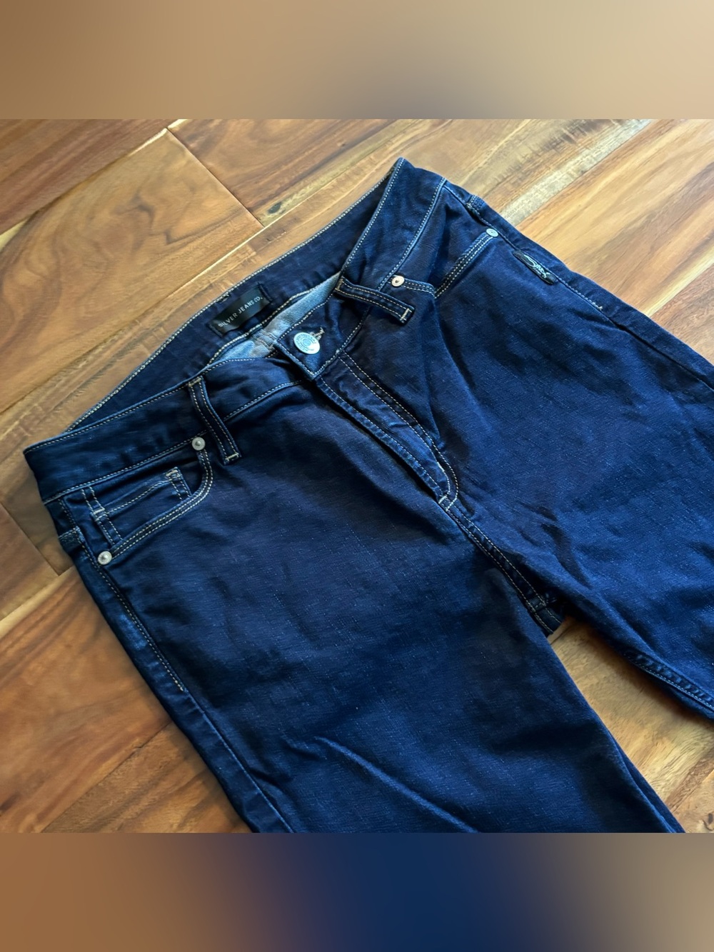 Silver Robson Skinny Jeans Dark Wash Size 30 - Picture 2 of 5